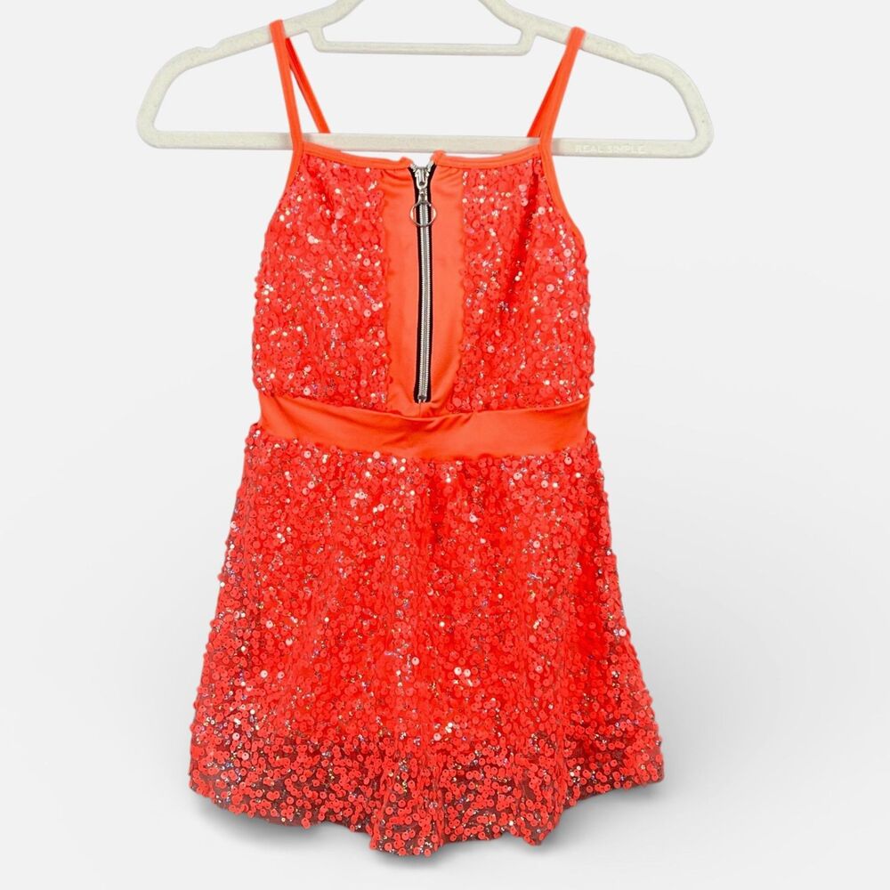 Curtain Call Sequin Unitard with Dress Overlay – Child Large